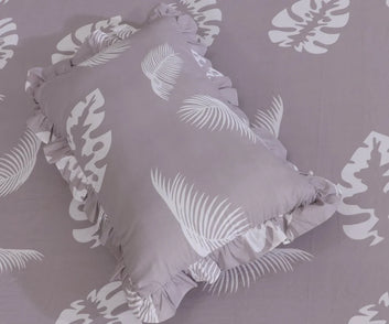 3 PCs Printed Bed skirt with Pillow cover 14