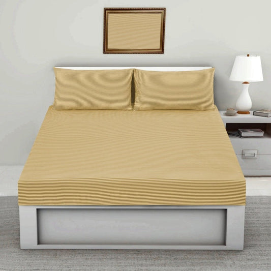3PCS Printed Fitted Sheet with pillow Covers - 1096